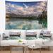 East Urban Home Polyester Cityscape City Lake Cloud Reflection Tapestry w/ Hanging Accessories Included Polyester in Gray | 50 H x 60 W in | Wayfair