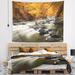 East Urban Home Polyester Terrain w/ Trees & River Tapestry w/ Hanging Accessories Included Polyester in Black/Brown | 78 H x 92 W in | Wayfair