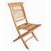 EcoDecors Folding Teak Patio Dining Side Chair Wood in Brown | 35 H x 18 W x 23 D in | Wayfair FDCH-1