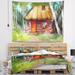 East Urban Home Polyester Rural Landscape w/ House Tapestry w/ Hanging Accessories Included Metal in Green | 32 H x 39 W in | Wayfair