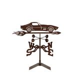 EZ Vane Inc C3 Corvette Weathervane Metal/Steel in Brown/Gray | 28 H x 21 W x 9 D in | Wayfair Car-C3 Corvette Weathervane - Roof Mount