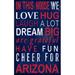 Fan Creations NCAA In This House Sign Wall Décor in Brown | 19 H x 12 W x 0.38 D in | Wayfair C0725-Arizona