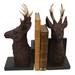 Expo Decor LLC Deer Head Bookends Resin in Brown | 10.25 H x 4.75 W x 4 D in | Wayfair 5648