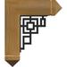 Ekena Millwork Eris 8" Triple Bracket Arts & Crafts Ironcrest or Corbel Wood in Brown | 18 H x 4 W x 15.5 D in | Wayfair BKTI0404X16X18RC3TER06