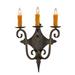 Fleur De Lis Living Grindle 3-Light Candle Wall Light Metal in Brown | 18 H x 15.5 W x 8.5 D in | Wayfair 1FD632F94A3249AE9E465BEE2D8F4803