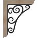 Ekena Millwork Tristan 2" Thick Triple Bracket Traditional Ironcrest Wood in Brown | 19 H x 3.5 W x 16 D in | Wayfair BKTI0204X16X19SF1TTN08