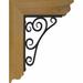 Ekena Millwork Tristan 2" Thick Single Bracket Traditional Ironcrest Wood in Brown | 16 H x 4 W x 14 D in | Wayfair BKTI0204X14X16RC1STN03