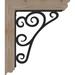 Ekena Millwork Tristan 2" Thick Triple Bracket Traditional Ironcrest Wood in Brown | 16 H x 3.5 W x 14 D in | Wayfair BKTI0204X14X16SF1TTN07