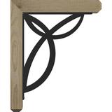 Ekena Millwork Versailles 4" Single Bracket Craftsman Ironcrest Wood in Brown | 19 H x 4 W x 16 D in | Wayfair BKTI0204X16X19RF4SVE04