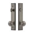 Grandeur Carré Tall Plate Complete Entry Set w/ Single Cylinder Deadbolot and Fifth Avenue Knob in Gray | 11 H x 2.5 W x 2.25 D in | Wayfair 840141