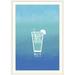 Winston Porter 'Minimalist Cocktail Blue Lagoon by Kate Lillyson Graphic Art Print Metal | 32 H x 24 W x 1 D in | Wayfair