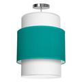 Seascape Lamps Evan 1 - Light Unique/Statement Cylinder Pendant, Linen in Green/Blue | 26 H x 20 W x 20 D in | Wayfair SL_E20_T