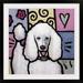 Harriet Bee Dunadry Standard Poodle White Pop Art by Aric Waugh - Graphic Art Print in Brown | 38 H x 38 W x 1 D in | Wayfair