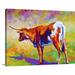 Union Rustic Aidrianna Longhorn by Marion Rose Painting Print on Wrapped Canvas Canvas | 12 H x 16 W x 1.5 D in | Wayfair