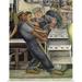 Great Big Canvas 'Detroit Industry, North Wall, 1933' by Diego Rivera Painting Print | 10 H x 8 W x 1.5 D in | Wayfair 2007272_1_8x10