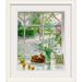 Fleur De Lis Living Yonkers Irises & Sleeping Cat, 1990' by Timothy Easton Painting Print Metal | 32 H x 28 W x 1 D in | Wayfair