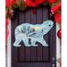 Designocracy Polar Bear Winter Artic Land Wooden Decorative Door Hanger Wall Decor in Blue/Brown | 18 H x 24 W in | Wayfair 8198225H