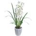 Gold Eagle USA Cymbidium Floral Arrangements & Centerpieces in Planter Polyester | 23.62 H x 8.66 W in | Wayfair PP44923N.CRGR