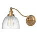 Gracie Oaks Martucci Half Swivel 1-Light Armed Sconce Glass/Metal in Yellow | 13.5 H x 7 W x 9.25 D in | Wayfair A07BB4FB137A4638A9D10E2175356577