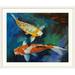 Bay Isle Home™ Wireman Sanke Koi Painting' by Michael Creese Painting Print Metal in Brown | 32 H x 38 W x 1 D in | Wayfair