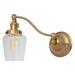 Gracie Oaks Martucci Half Swivel 1-Light Armed Sconce Glass/Metal in Yellow | 12.25 H x 5 W x 8.75 D in | Wayfair 679791A6F1F9433C97117CDFD2828A64