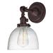 Gracie Oaks Martucci Swivel 1-Light Armed Sconce Glass/Metal in Brown | 11.5 H x 7 W x 9 D in | Wayfair 6DC008D3AEF849DF8B2A78A466FB923C