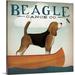 Great Big Canvas 'Beagle Canoe Co' by Ryan Fowler Vintage Advertisement in Black | 35 H x 35 W x 1.5 D in | Wayfair 2036727_1_35x35