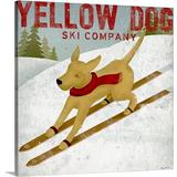 Great Big Canvas 'Yellow Dog Ski' by Ryan Fowler Vintage Advertisement | 20 H x 20 W x 1.5 D in | Wayfair 1421318_1_20x20