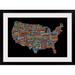 Ebern Designs Francy 'United States Cities Map' by Abarca Textual Art | 26 W x 1 D in | Wayfair 79F83394236B49D4907338A177DFC1FA