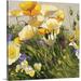 August Grove® Circular Plum 'Poppies & Pansies I' by Shirley Novak Painting Print | 16 H x 16 W x 1.5 D in | Wayfair