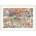 Ebern Designs Francy Color Art Map Of London' by Michael Tompsett Graphic Art Print | 32 H x 44 W x 1 D in | Wayfair