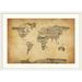 Ebern Designs Francy 'Map Of The World Map From Old Sheet Music' by Aniesha Graphic Art Print | 26 W x 1 D in | Wayfair