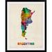 Ebern Designs Francy 'Argentina Watercolor Map' by Abarca Graphic Art Print | 24 H x 20 W x 1 D in | Wayfair DCA98364E7B6441082274F661D54BEB3