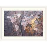 Williston Forge 'World Map' by Deschamps Graphic Art Print Metal | 44 W x 1 D in | Wayfair 11F4972DEF0246CC8B959F78D11D9FBF