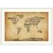 Ebern Designs Francy 'Map Of The World Map From Old Sheet Music' by Aniesha Graphic Art Print | 44 W x 1 D in | Wayfair