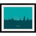 Ebern Designs 'London England Skyline' by Francy Graphic Art Print Metal in Blue/White | 26 H x 32 W x 1 D in | Wayfair