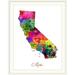 Ebern Designs Francy 'California Map' by Michael Tompsett - Print Metal | 32 H x 26 W x 1 D in | Wayfair EA69DDD8A3C04030925682670016AD2D
