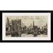 Williston Forge Raison Vintage NY Brooklyn Bridge Skyline' by Michael Mullan Graphic Art Print in Brown | 23 H x 38 W x 1 D in | Wayfair