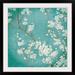 Bungalow Rose 'White Cherry Blossoms II on Blue Aged No Bird' Danhui Nai Painting Print in Red | 24 H x 24 W x 1 D in | Wayfair