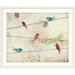 Winston Porter Anjelyna Birds on a Wire' Courtney Prahl Graphic Art Print Metal in Brown | 32 H x 38 W x 1 D in | Wayfair