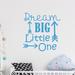 Harriet Bee Baumeister Dream Big Little One Wall Decal Plastic in Black/Blue/Brown | 22 H x 22 W x 0.1 D in | Wayfair HBEE8728 43619227