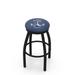 Holland Bar Stool NCAA Swivel 25" Counter Stool Upholstered/Metal in Black/Brown | 25 H x 18 W x 18 D in | Wayfair L8B2B25USNavA