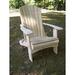 Highland Dunes Nyla Solid Wood Folding Adirondack Chair Wood in Brown/White | 37 H x 30 W x 32 D in | Wayfair HLDS8861 44284774