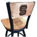 Holland Bar Stool NCAA Swivel Bar Stool Upholstered/Metal in Black | 39 H x 18.5 W x 17 D in | Wayfair L03825BWMedMplANCarStMedMpl