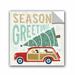 The Holiday Aisle® Holiday on Wheels Wall Decal Canvas/Fabric in Brown/Green/Red | 24 H x 24 W in | Wayfair HLDY7241 37103916