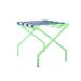 Innit Folding Metal Luggage Rack 20.0 H x 19.0 W x 24.0 D in green/blue/whitePlastic/Metal in Deep Blue/Mint | 20" H X 19" W X 24" D | Wayfair