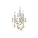 Willa Arlo™ Interiors Stockard 3 - Light Dimmable Candle Wall Light, Crystal in Gray | 22 H x 12 W x 8.5 D in | Wayfair HOHM6746 41385863