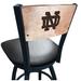 Holland Bar Stool NCAA Swivel Bar Stool Upholstered/Metal in Black | 39 H x 18.5 W x 17 D in | Wayfair L03825BWMedMplAND-NDBlkVinyl