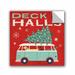 The Holiday Aisle® Holiday on Wheels Red Wall Decal Canvas/Fabric in Green/Red | 18 H x 18 W in | Wayfair HLDY7243 37103920