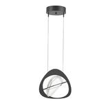 Hubbardton Forge Venn 1 - Light Unique Geometric LED Pendant Glass, Steel in Black | 10.8 H x 11.6 W x 12.9 D in | Wayfair